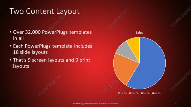 Two Content presentation slide layout