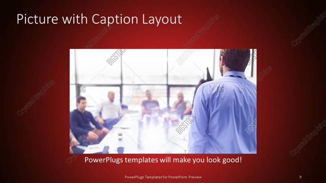 Picture with Caption presentation slide layout