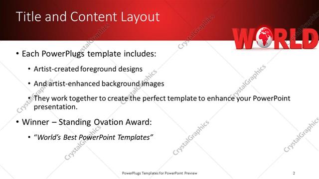 Title and Content presentation slide layout
