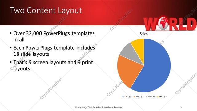 Two Content presentation slide layout