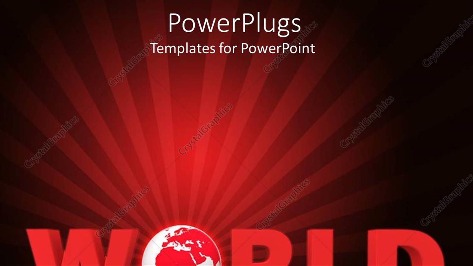 Featuring 3D Rendering of WORLD with earth Globe as Letter O