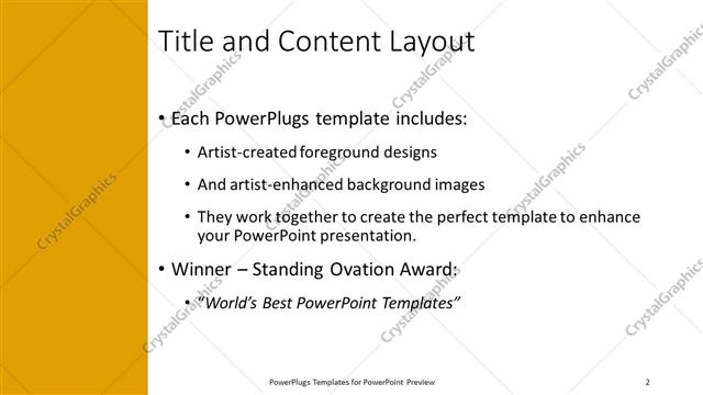 Title and Content presentation slide layout