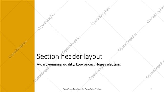 Section Header presentation slide layout