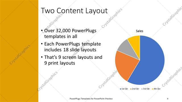Two Content presentation slide layout
