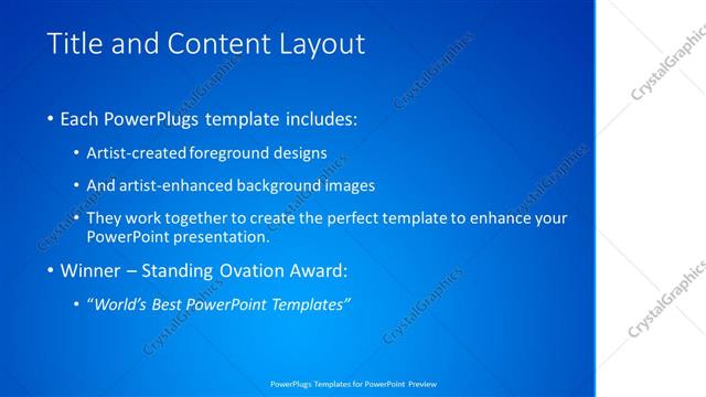 Title and Content presentation slide layout