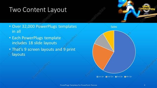 Two Content presentation slide layout