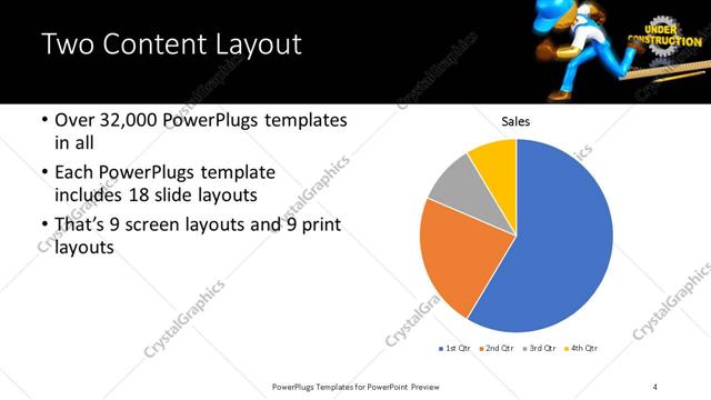 Two Content presentation slide layout