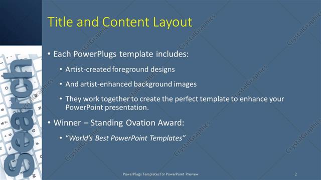 Title and Content presentation slide layout