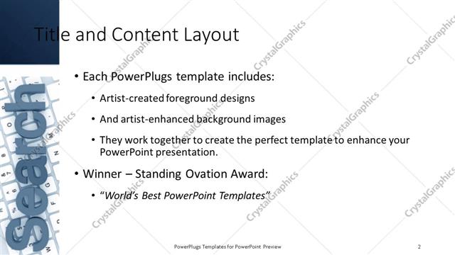Title and Content presentation slide layout