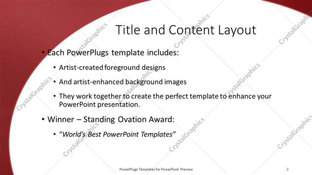 Title and Content presentation slide layout