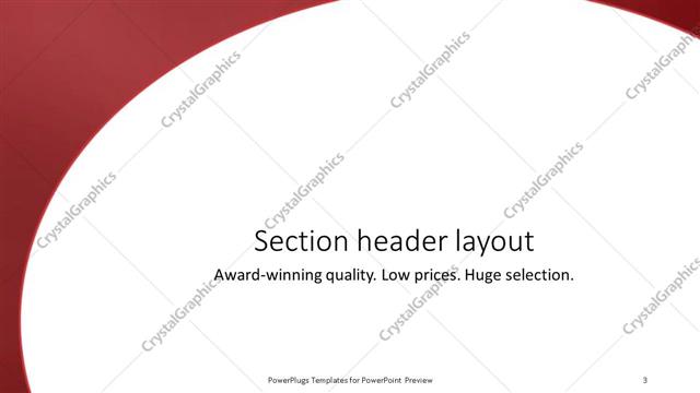 Section Header presentation slide layout