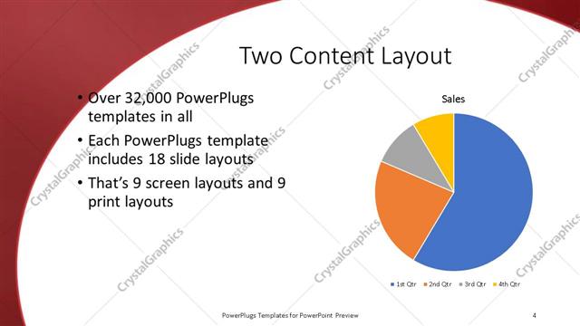 Two Content presentation slide layout