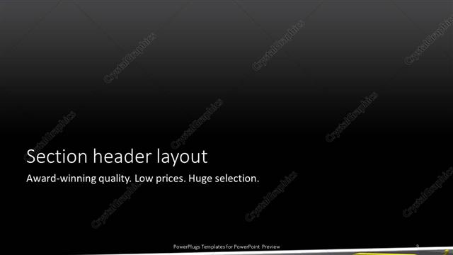 Section Header presentation slide layout