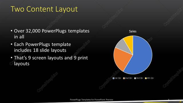 Two Content presentation slide layout