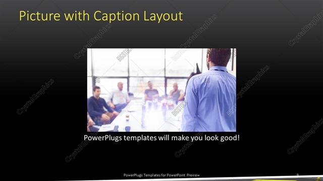 Picture with Caption presentation slide layout