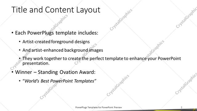 Title and Content presentation slide layout