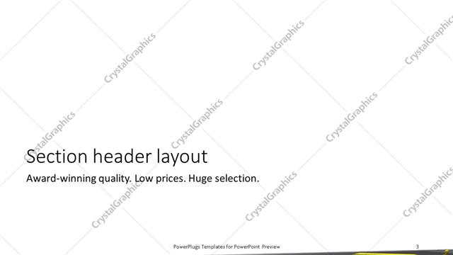 Section Header presentation slide layout