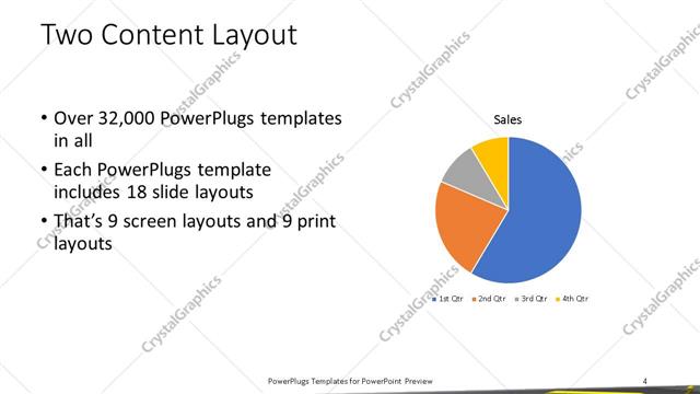 Two Content presentation slide layout