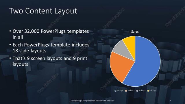 Two Content presentation slide layout