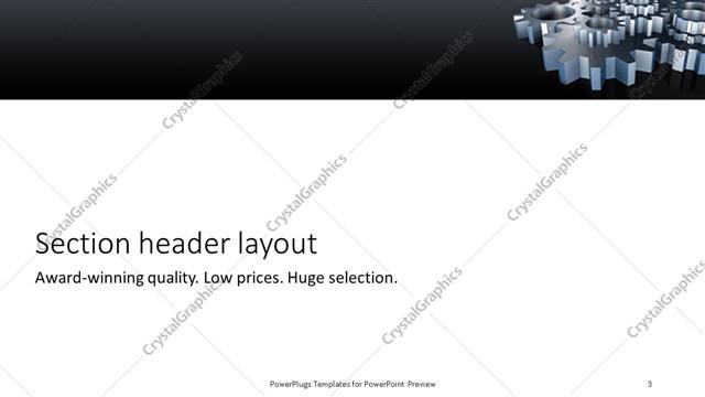 Section Header presentation slide layout