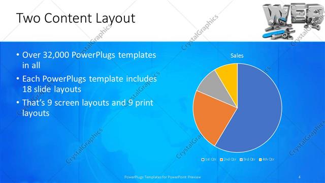 Two Content presentation slide layout