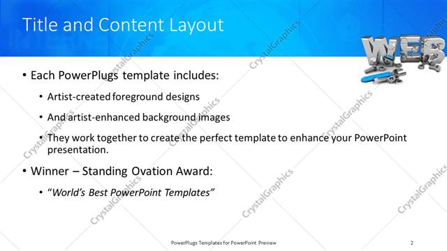 Title and Content presentation slide layout