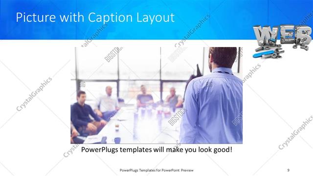 Picture with Caption presentation slide layout
