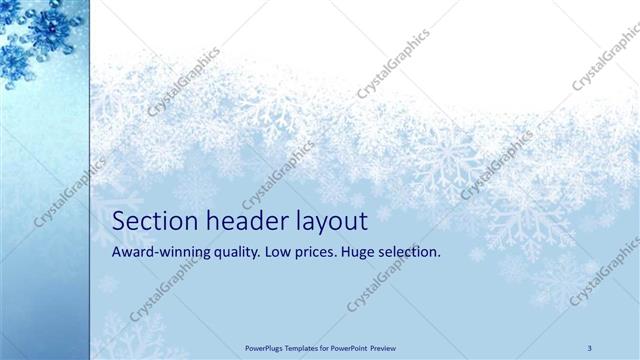 Section Header presentation slide layout