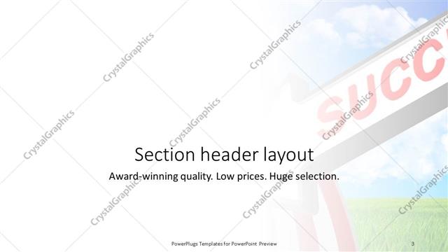 Section Header presentation slide layout