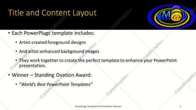 Title and Content presentation slide layout
