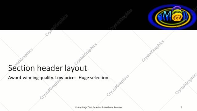 Section Header presentation slide layout
