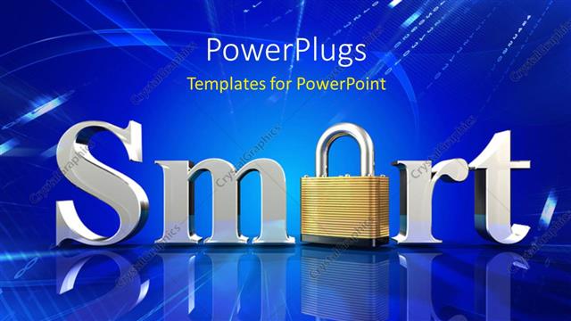  Presentation with security - A 3D text that spell out the word 