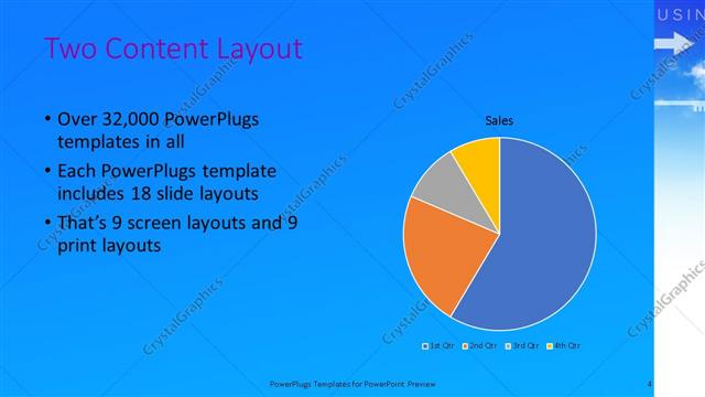 Two Content presentation slide layout