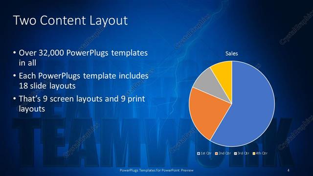 Two Content presentation slide layout