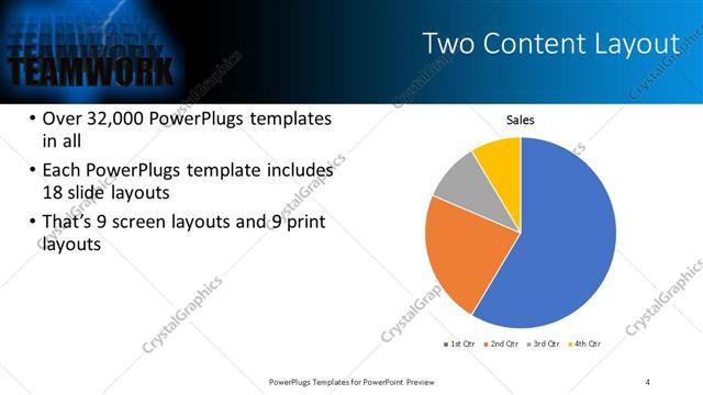 Two Content presentation slide layout