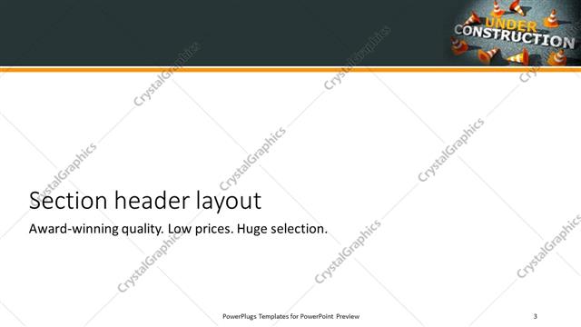 Section Header presentation slide layout