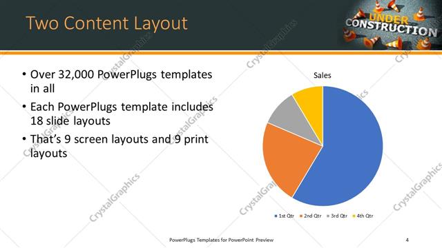 Two Content presentation slide layout