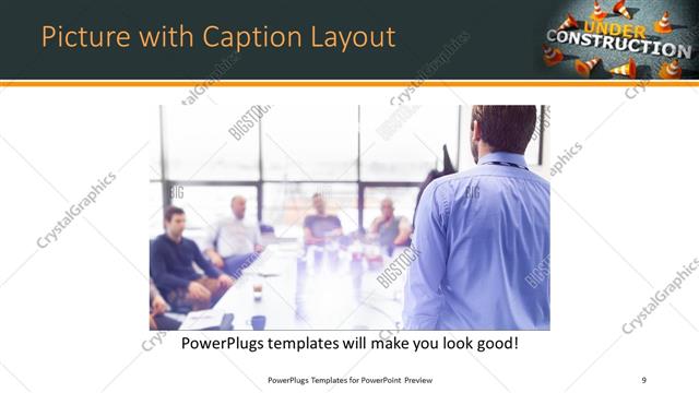 Picture with Caption presentation slide layout