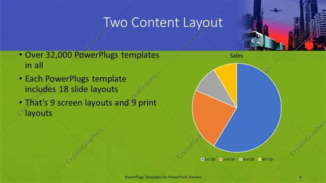 Two Content presentation slide layout