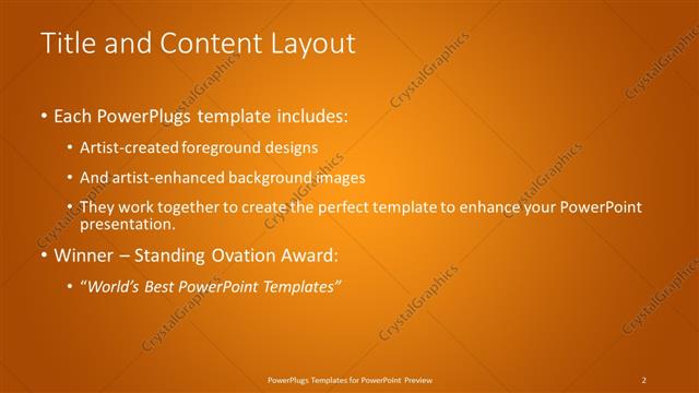 Title and Content presentation slide layout