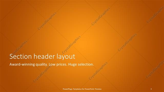 Section Header presentation slide layout