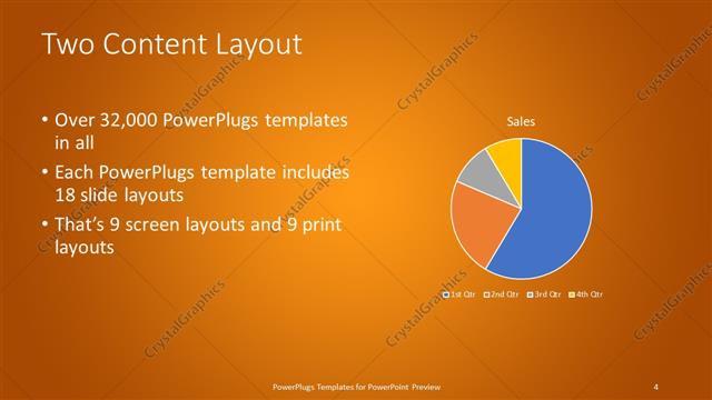 Two Content presentation slide layout