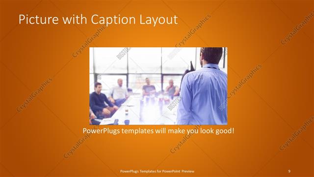 Picture with Caption presentation slide layout