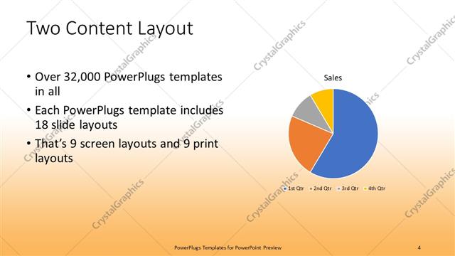 Two Content presentation slide layout