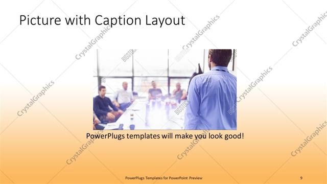 Picture with Caption presentation slide layout