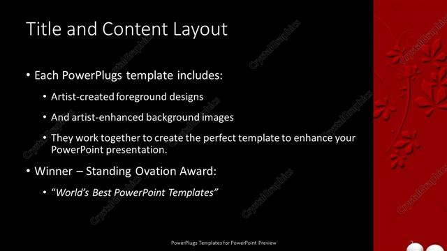 Title and Content presentation slide layout