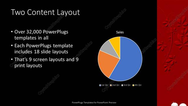 Two Content presentation slide layout