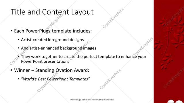 Title and Content presentation slide layout