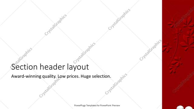 Section Header presentation slide layout