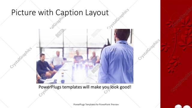 Picture with Caption presentation slide layout